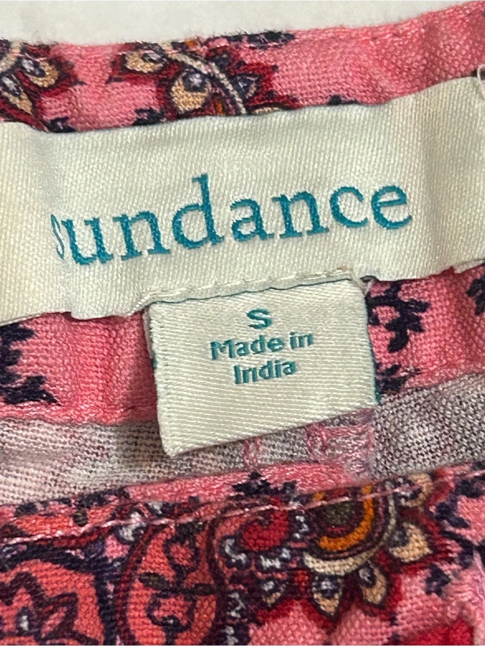 Sundance Women's Size S Linen Blend Bohemian  Drawstring Print Shorts